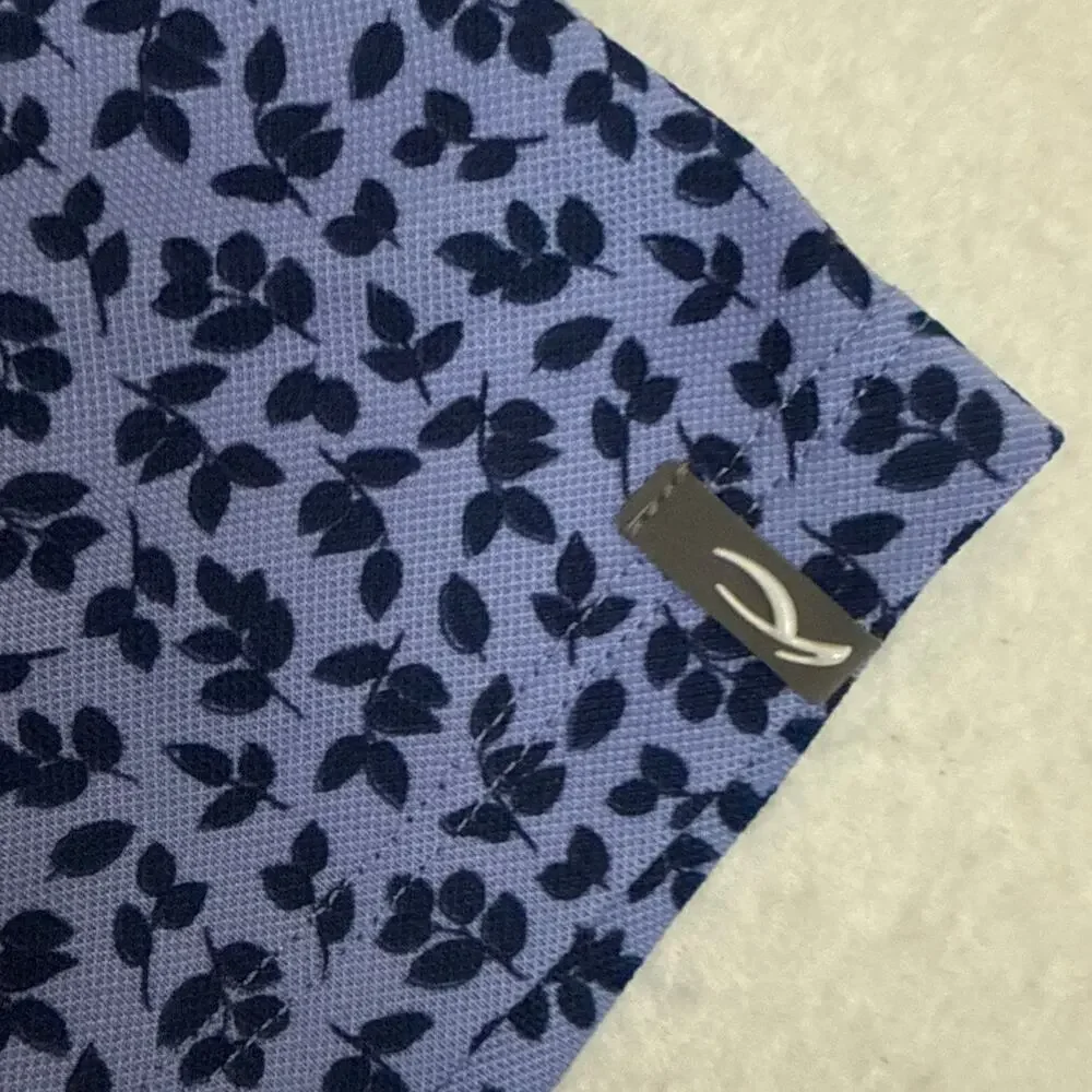 KJUS Lance Printed Polo Men’s Medium 50 Blue Floral UPF 30 Golf K00741